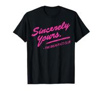 Breakfast Club Sincerely Yours Pink Cursive Text T-Shirt