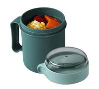 Breakfast Cup - 500ml Wide Mouth Cereal Bowls, Space Saving Breakfast Cup with Lid and Spoon | Break Fast Mug for School Office Outdoor Travel Home Picnic Camping Gym and Other Uses