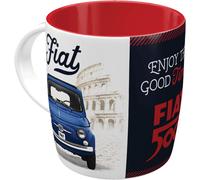 Breakfast Cup Milk Coffee Tea Fiat 500 Model Good Things Classic Vintage