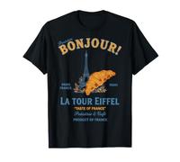 Breakfast Funny Brunch Coffee Bonjour La Tour Eiffel T-Shirt