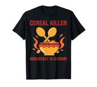 Breakfast Funny Cereal Killer Breakfast is A Crime T-Shirt