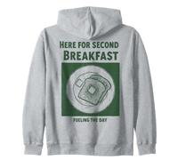 Breakfast Here For Second Breakfast Fueling The Day Zip Hoodie