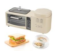 Breakfast Maker 4 in 1 with Non-Stick Cookware, HD Touch Screen and Adjustable Temperature for Quick Home Meals