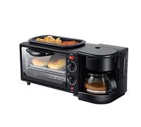 Breakfast Maker Station - Multifunction 3 in 1 Machine with Mini Toaster Electric Oven, Frying Pan, and Sandwich Maker for Morning Meals at Home