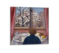 Breakfast of The Birds Famous Paintings by Gabriele Münter Artwork Poster Home Decor Wall Art Hanging Picture Print Bedroom Decorative Room Aesthetic 12x12inch(30x30cm)