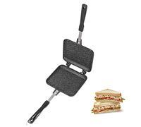 Breakfast Pan Double Sided Pan Grilled Cheese Maker Non Stick Aluminum Breakfast Pancake Pan Sandwich Maker for Breakfast Toast Panini Waffle