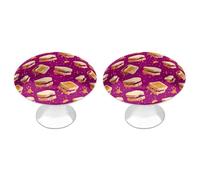 Breakfast Peanut Butter Jelly Funny Cabinet Knobs 2 Pack Round Drawer Dresser Pulls Door Handles Knobs for Door Wardrobe