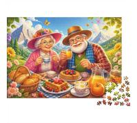 Breakfast Picnic 1000 Pieces Mini Jigsaw Puzzle for Adults | 70x50cm Cardboard Home Decor Durable Structure Birthday Gift Mind Relaxation
