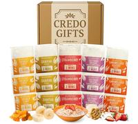 Breakfast Porridge Gift Set Hamper, Golden Syrup, Banana, Strawberry, Sultanas & Raisins and Hazelnut Chocolate 3x 43g Each, 15 Packs Total - Healthy Breakfast Box, Morning Fuel, Wholegrain Oatmeal