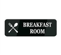 Breakfast Room Sign, Self Adhesive Sign For Door Or Wall 9 X 3 Inch Quick And Easy Installation Premium Acrylic Design For Your Home Office/Business