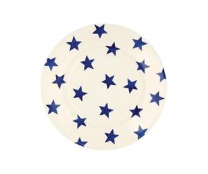 Breakfast/salad Plate: 1 X 21.5Cm Emma Bridgewater Breakfast Plate Blue Star, Ceramic