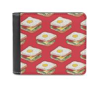Breakfast Sandwich Men's Wallet Bifold RFID Blocking Wallet Slim Billfold Pocket with Card Holders for Women