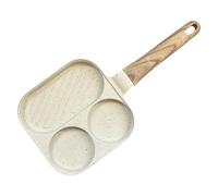 Breakfast Skillet - 14.37 x 7.28 inches Frying Pancake Pan Egg Skillet Nonstick | 3-Section Cookware Kitchen Supplies for Induction Electric Stove Restaurant Home Cooking Steak Sandwich BBQ