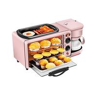 Breakfast Station - 3-in-1 Oven, Griddle, and Coffee Maker for Portable Family Use, Retro Design