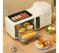 Breakfast Station 4-in-1 Maker with Electric Frying Pan, 1L Steamer, 2-Layer Oven & Touch Screen Control - Ideal Kitchen Appliance for Home Use