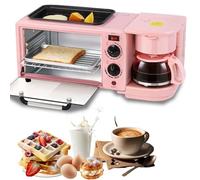 Breakfast Station Electric Multifunctional Machine with Large Capacity Cooking Pot, Baking Area, and Coffee Maker for Apartments and Kitchenettes