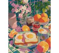 Breakfast Table 150 Piece Jigsaw Puzzles for Adults, Colourful, Challenging & Brainteasing Adult puzzles 150 Pieces Eggs, Fun jigsaws for The Whole Family 14x10 inch