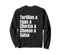 Breakfast Tacos Ingredient List Funny Recipe Sweatshirt