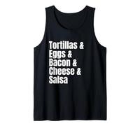 Breakfast Tacos Ingredient List Funny Recipe Tank Top