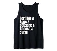 Breakfast Tacos Ingredient List Funny Recipe Tank Top
