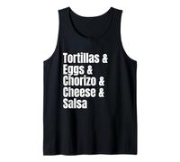 Breakfast Tacos Ingredient List Funny Recipe Tank Top