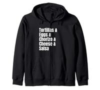 Breakfast Tacos Ingredient List Funny Recipe Zip Hoodie