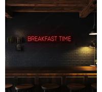 Breakfast Time Led Neon Sign, Breakfast Time Light Up Line Restaurant Wall Neon Decor