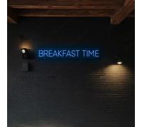 Breakfast Time Led Neon Sign, Breakfast Time Light Up Line Restaurant Wall Neon Decor