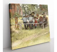 Breakfast Under The Big Birch Tree by Carl Larsson Canvas Print 20x20 Inch