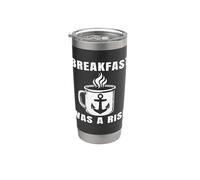 Breakfast was A Risk Veteran Sailor Humor Dad Grandpa Stainless Steel Insulated Tumbler