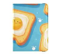 Breakfast Yummy Toast Yellow Leather Passport Holders for travel Vaccine Card Holder Cover Combo Passport Holder for men Waterproof, breakfast Yummy toast yellow, One Size