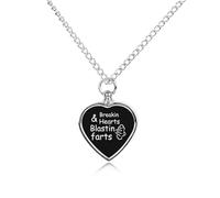 Breakin Hearts Blastin Farts Novelty Pet Urn Necklace Ash Holder Cremation Keepsake Memorial Jewelry