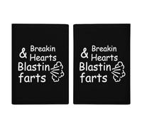 Breakin Hearts Blastin Farts Passport Holder Travel Wallet Case Cover with Card Slot for Women Men