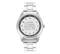 Breakin Hearts Blastin Farts Quartz Watch Alloy Watch Dress Decorative for Business Men Women with Design Pattern Print