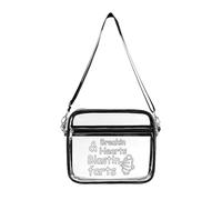 Breakin Hearts Blastin Farts Women's Clear Crossbody Bag Fashion Purses Small Shoulder Handbags, Stadium Approved