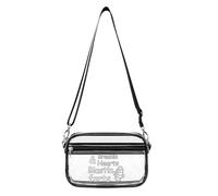Breakin Hearts Blastin Farts Women's Clear Crossbody Bag Fashion Purses Small Shoulder Handbags, Stadium Approved