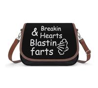 Breakin Hearts Blastin Farts Women's Crossbody Bag Fashion Purses Small Shoulder Handbags with Adjustable Strap
