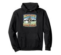 Breakin' Hearts, Rippin' Farts Funny Sasquatch Bigfoot 80s Pullover Hoodie