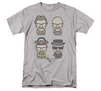 Breaking Bad Faces of Walt Unisex T Shirt, Athletic Heather, S