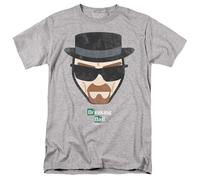 Breaking Bad Heisenberg Face Unisex T Shirt, Athletic Heather, XXXXX-Large