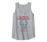 Breaking Bad Los Pollos Hermanos Albuquerque Retro Ad TV Tank Top, Women, Heather Grey, Small