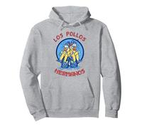 Breaking Bad Los Pollos Hermanos Hazmat Suits TV Show Pullover Hoodie, Adult Unisex, Heather Grey, X-Large