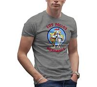 Breaking Bad Los Pollos Hermanos Restaurant Albuquerque Fun Men's Grey T-Shirt Size L
