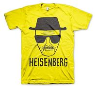 Breaking Bad Officially Licensed Heisenberg Sketch T-Shirt (Yellow), Large