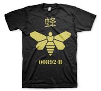 Breaking Bad Officially Licensed Methlamine Barrel Bee T-Shirt (Black), X-Large