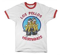 Breaking Bad Officially Licensed Walter & Jesse Hermanos Ringer T-Shirt (White-Red), Small