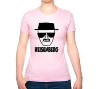Breaking Bad TV Heisenberg Walter Ladies T-Shirt Birthday Gift Idea Ladies Fit Medium Pink