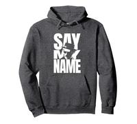 Breaking Bad Walter Say My Name Pullover Hoodie, Adult Unisex, Dark Heather Grey, Small