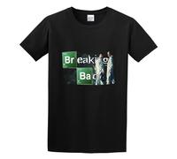 Breaking Bad Walter White and Jesse Pinkman Unisex 100% Cotton Short-Sleeve T-Shirts Black S