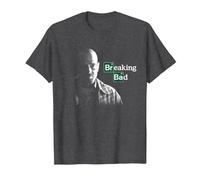 Breaking Bad Walter White with Logo T-Shirt, Men, Dark Heather Grey, X-Large